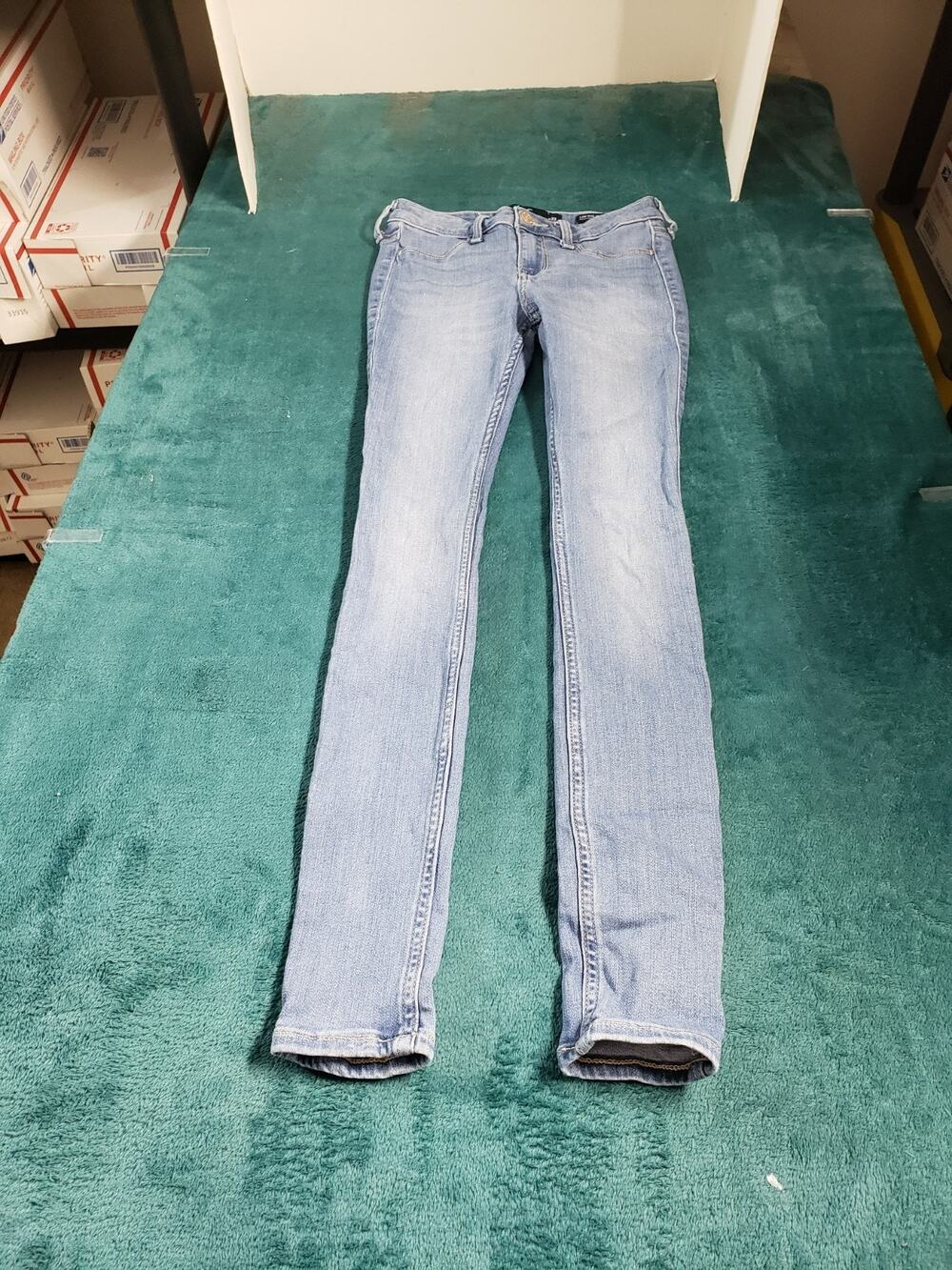 Hollister Jeans Size 00 Womens Blue Pants Stretch Distressed Low Rise Jegging
